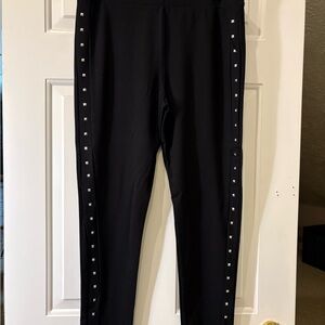 Black Studded Women's Pants